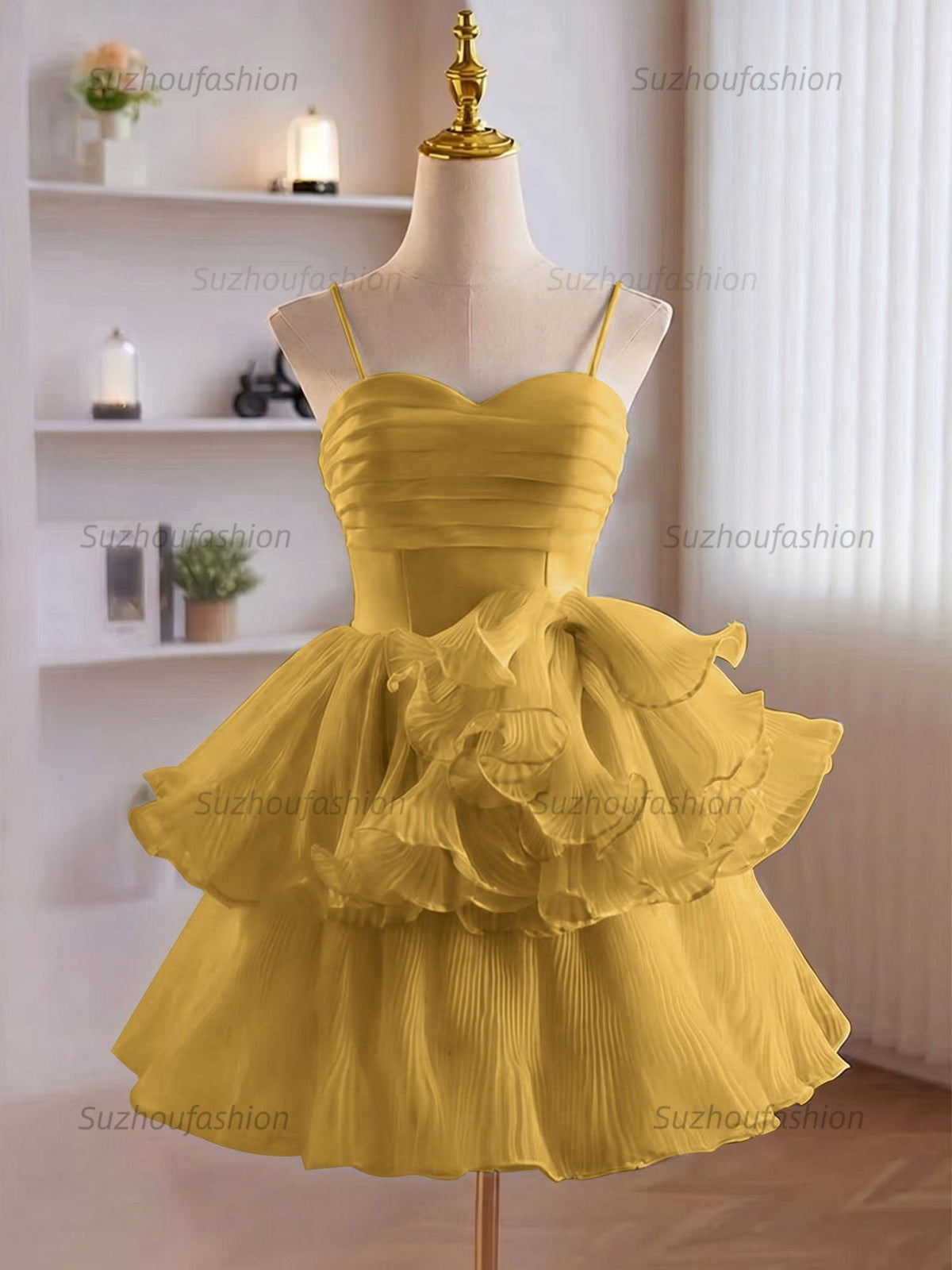 Suzhoufashion A-Line Ruffles Tiered Short Homecoming Dress