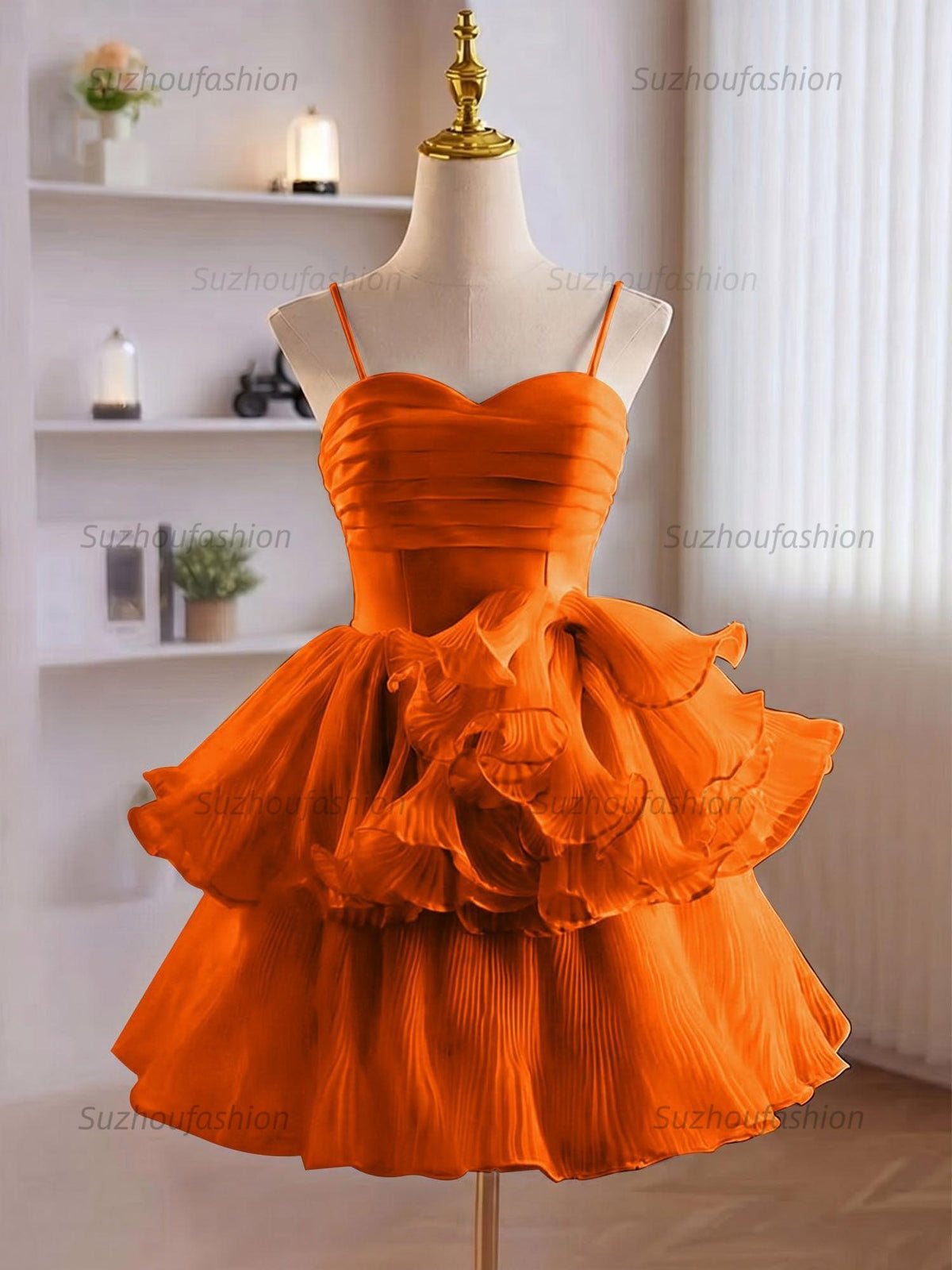Suzhoufashion A-Line Ruffles Tiered Short Homecoming Dress