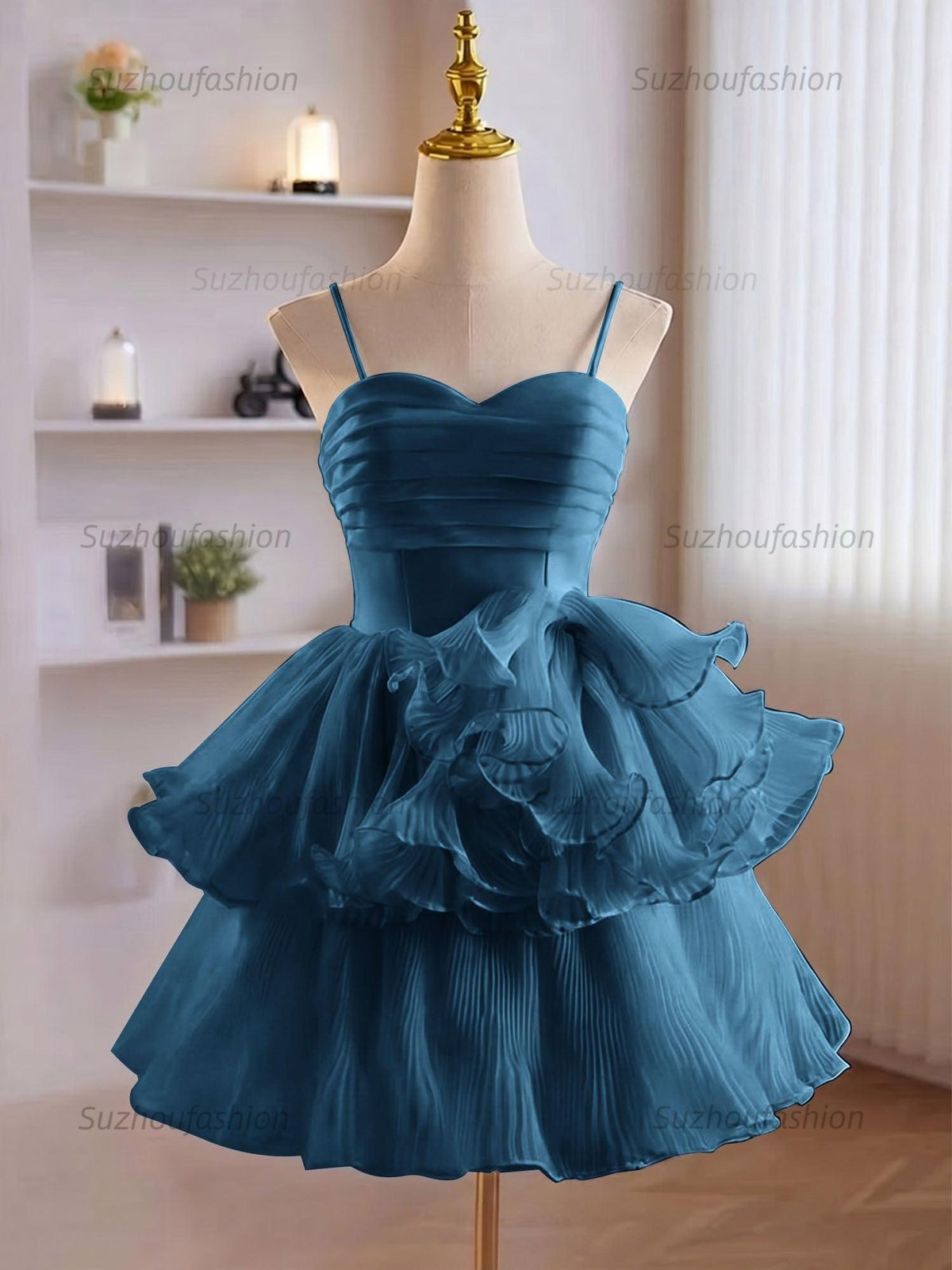 Suzhoufashion A-Line Ruffles Tiered Short Homecoming Dress