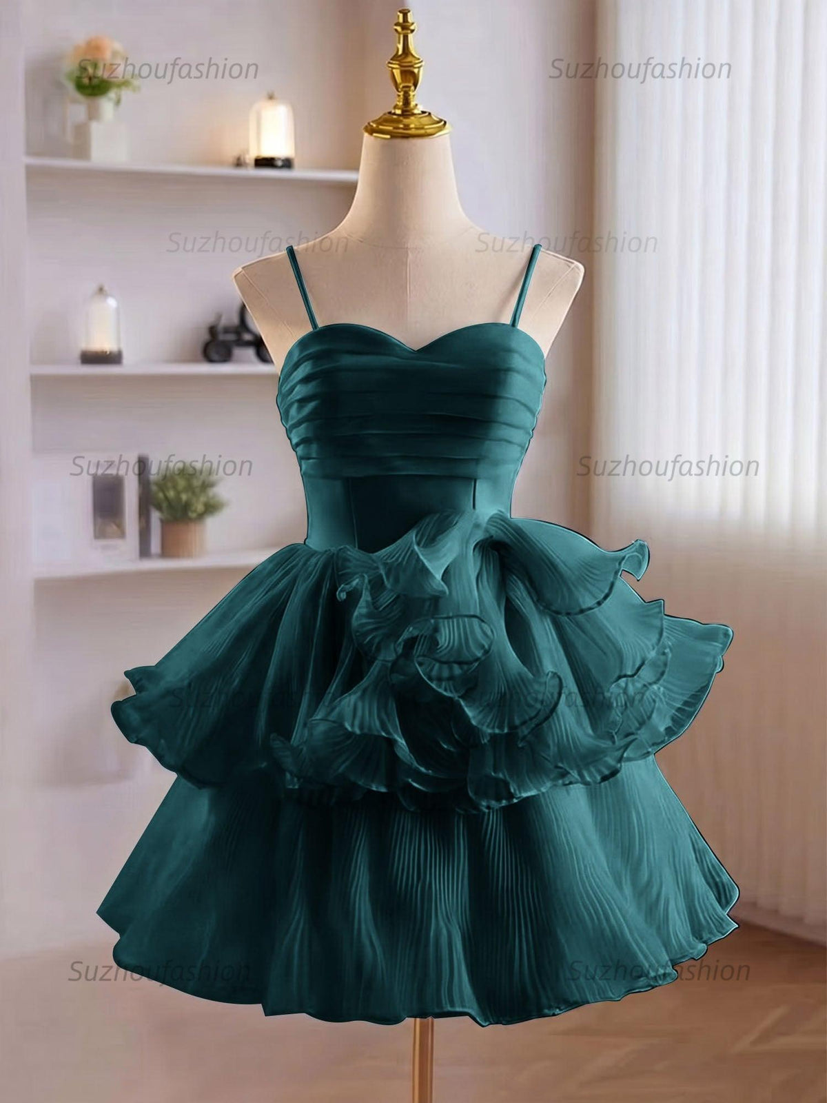 Suzhoufashion A-Line Ruffles Tiered Short Homecoming Dress