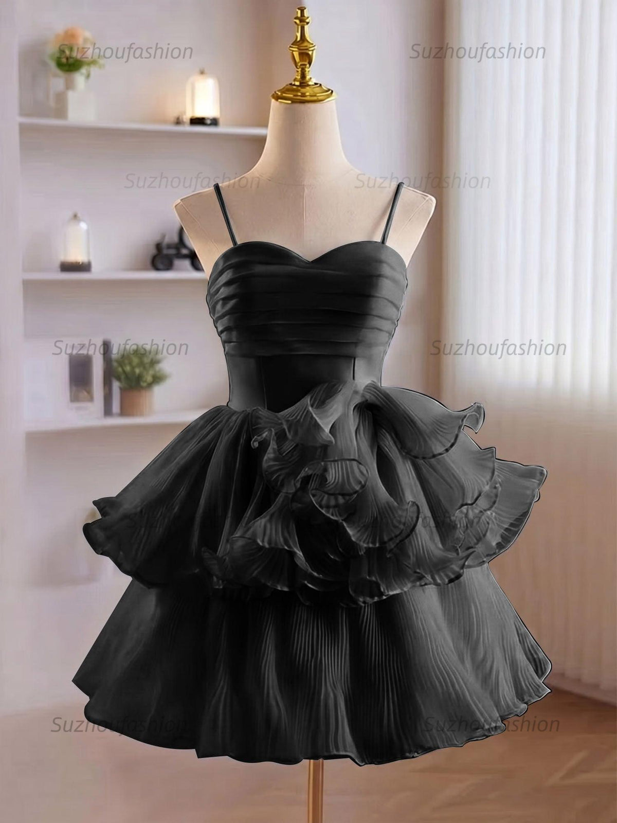 Suzhoufashion A-Line Ruffles Tiered Short Homecoming Dress