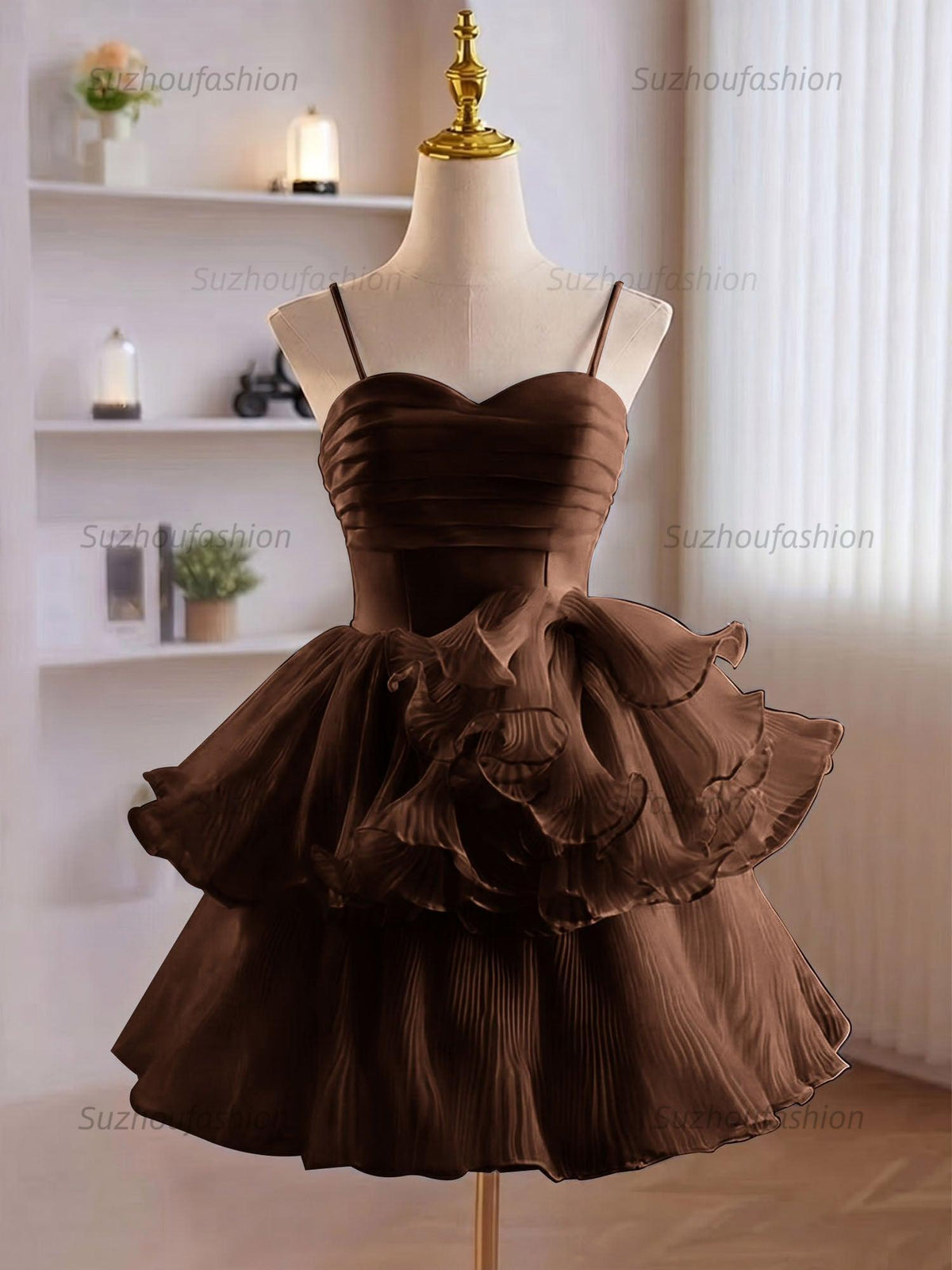 Suzhoufashion A-Line Ruffles Tiered Short Homecoming Dress