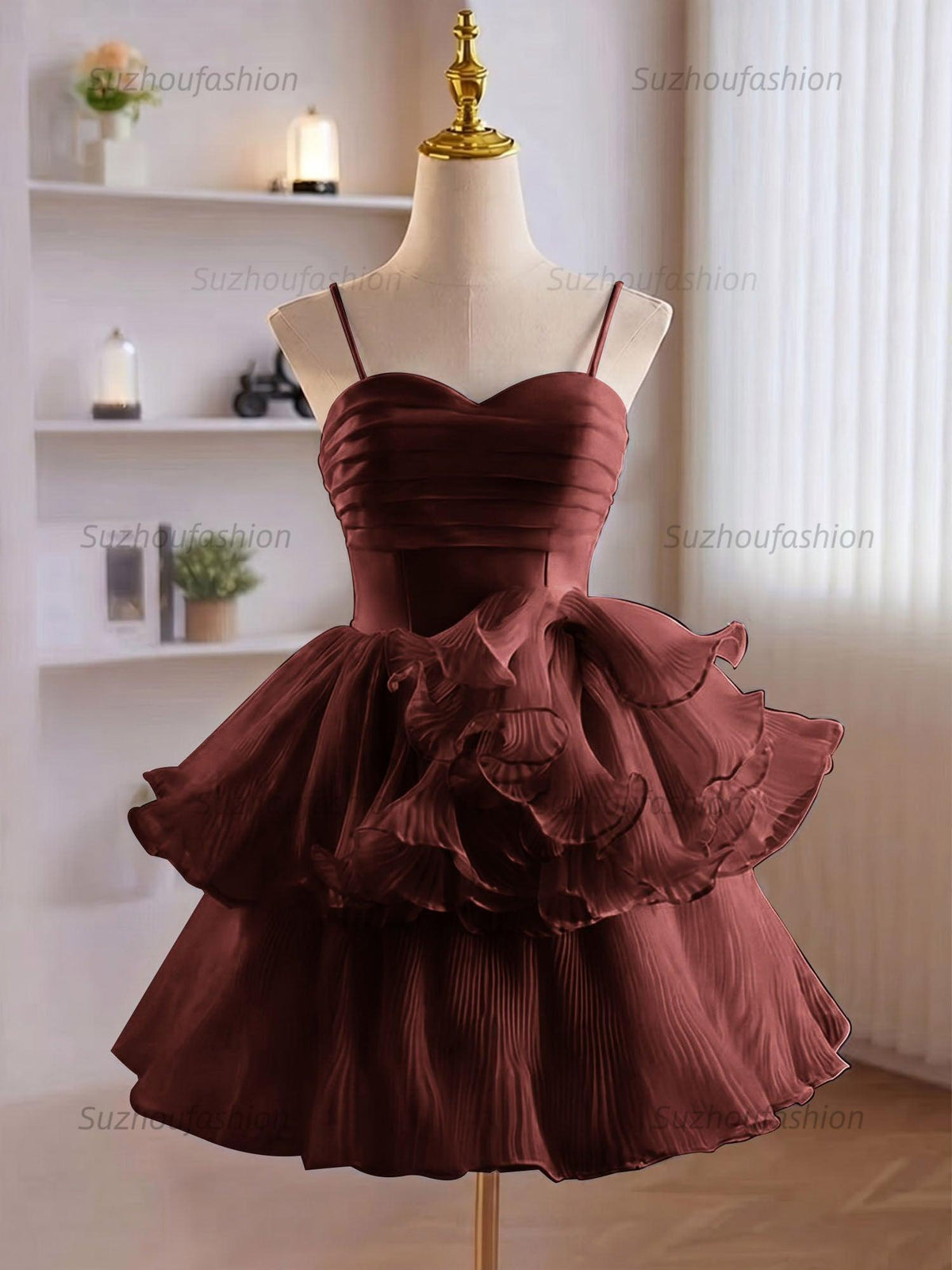 Suzhoufashion A-Line Ruffles Tiered Short Homecoming Dress