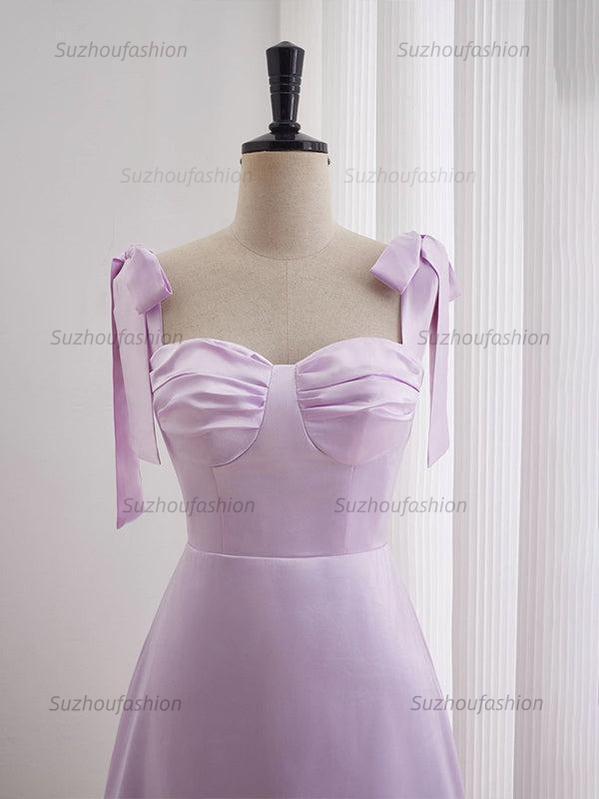 Suzhoufashion A-line Bow Tie Ruched Short Homecoming Dress