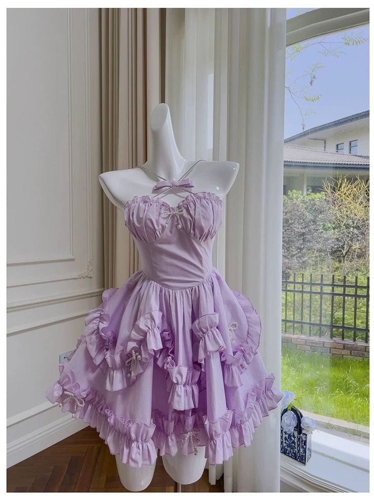 Cute Halter Lilac Chiffon Short Homecoming Dress Birthday Outfits