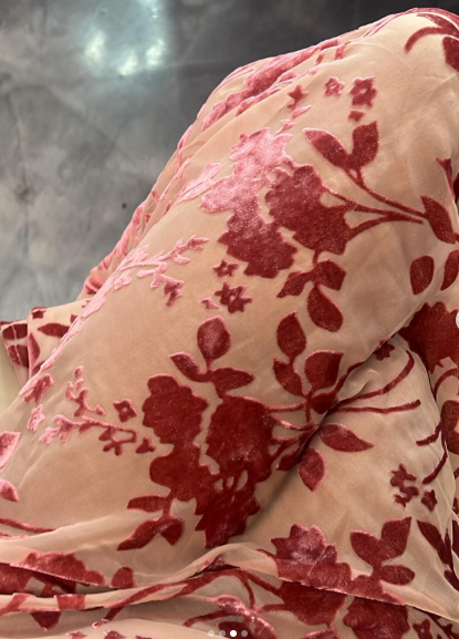 Sexy A Line Spaghetti Straps Floor Length Floral Evening Dress Prom Dresses - View 5 | VelvetHem
