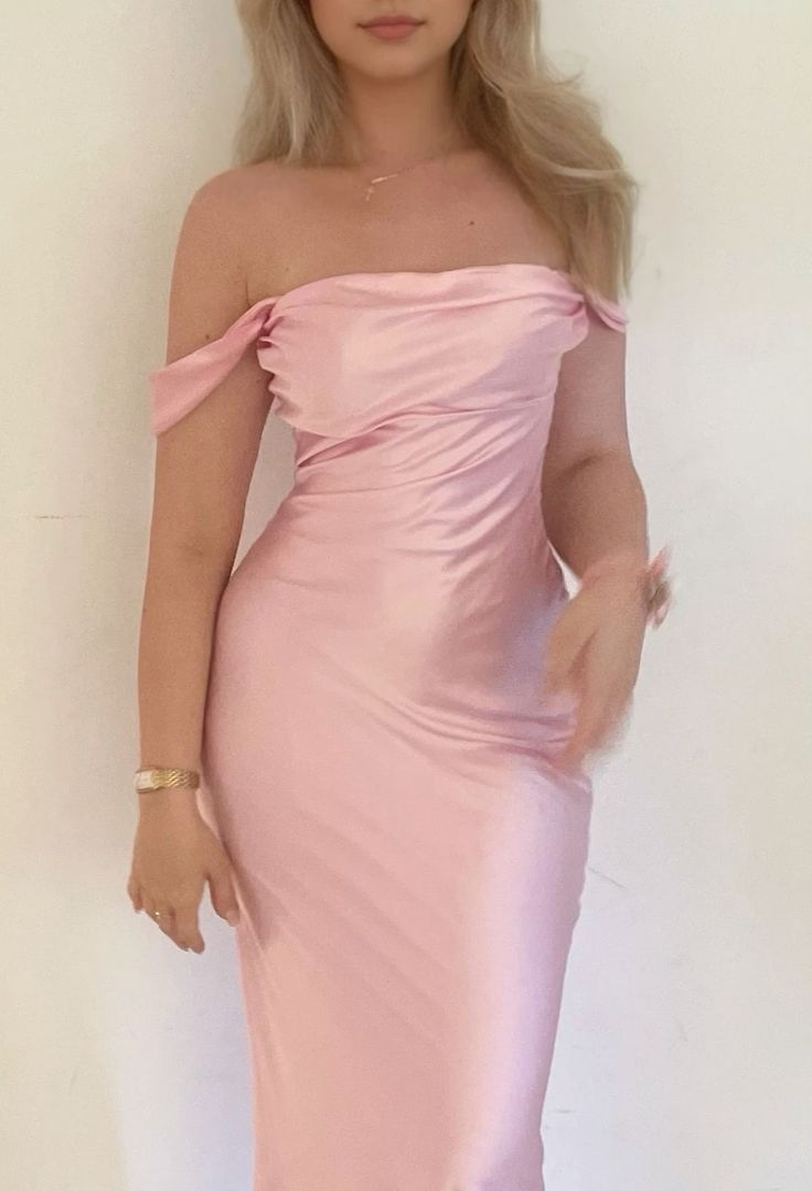 Elegant Pink Satin Sheath Prom Dress Long Party Evening Dress - VelvetHem