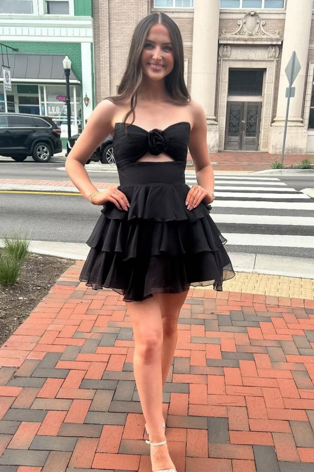 Gorgeous A Line Sweetheart Lilac Short Homecoming Dress with Ruffles Keyhole