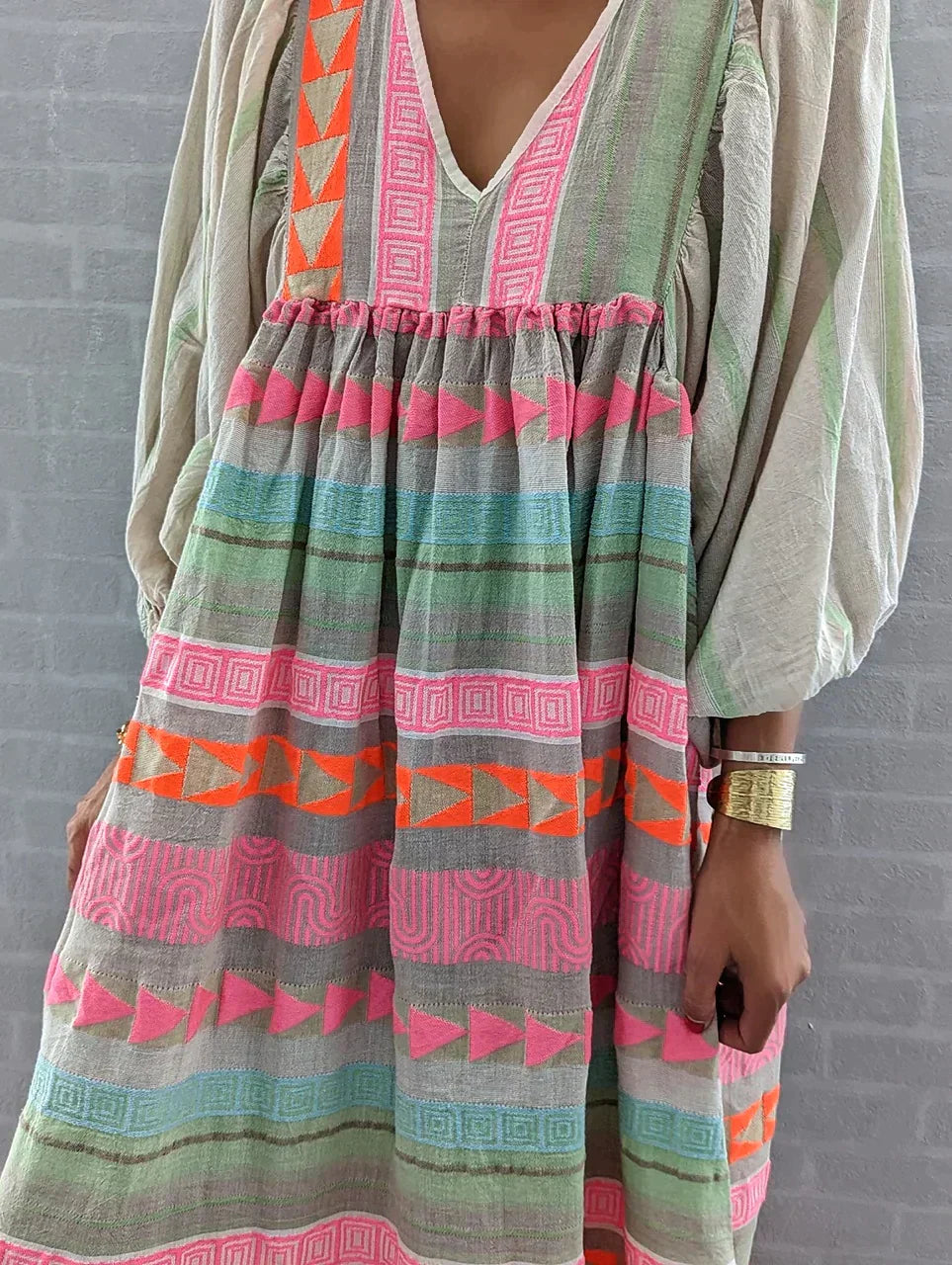 Gaia Colorful Summer Dress for Women Modern Chic Style