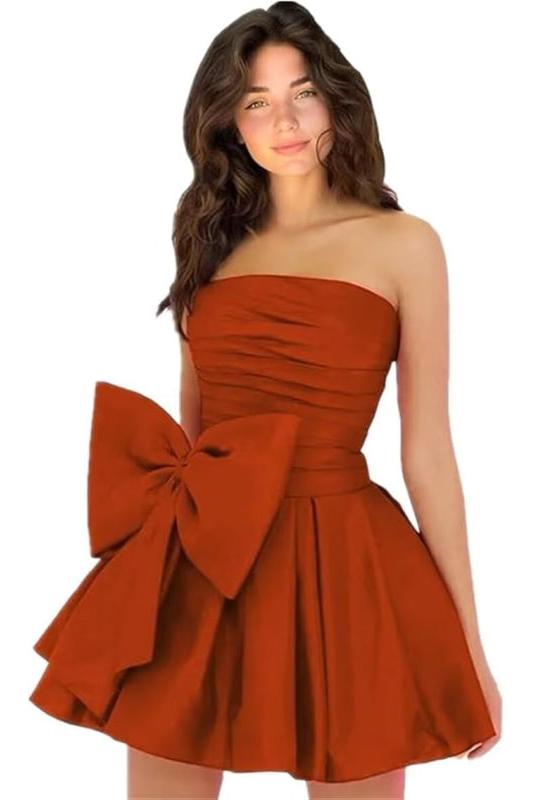 Amazing Sleeveless Pleats Short Homecoming Dresses with Bow