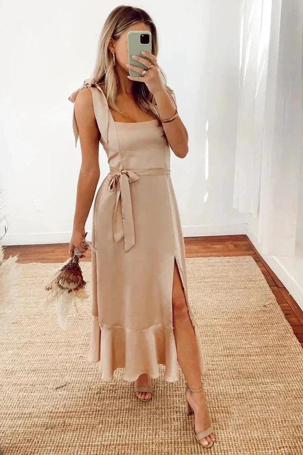 Amazing Spaghetti Straps Neckline A-line Bridesmaid Dresses (ZD13273)