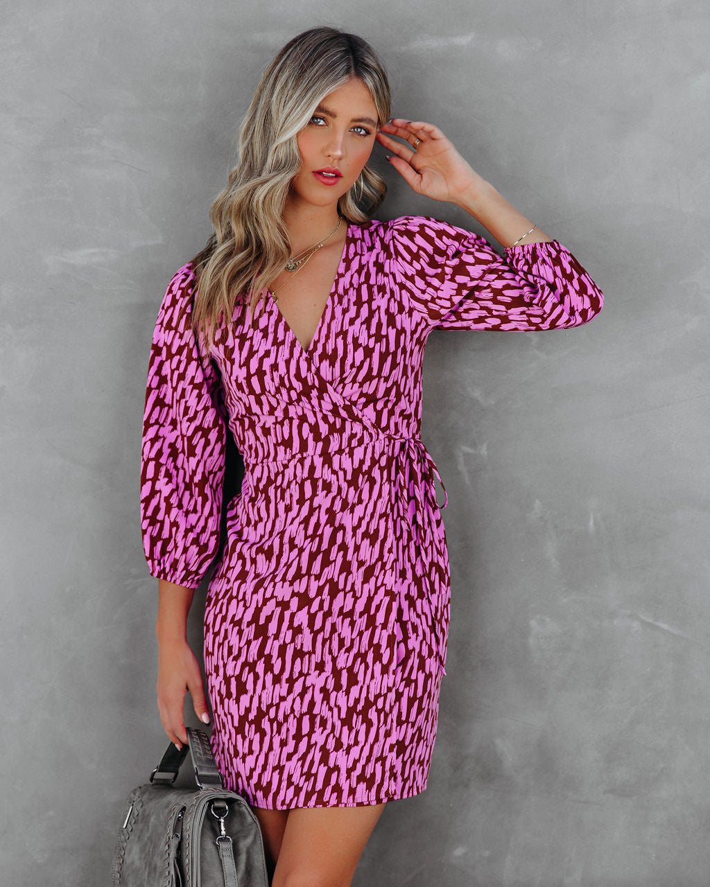 Another Year Of Love Printed Wrap Dress FINAL