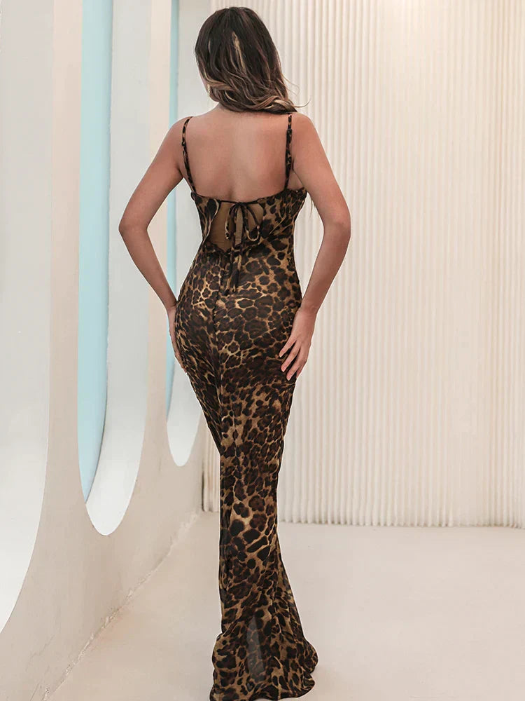 Greta Chic Leopard Maxidress Silhouette Collection