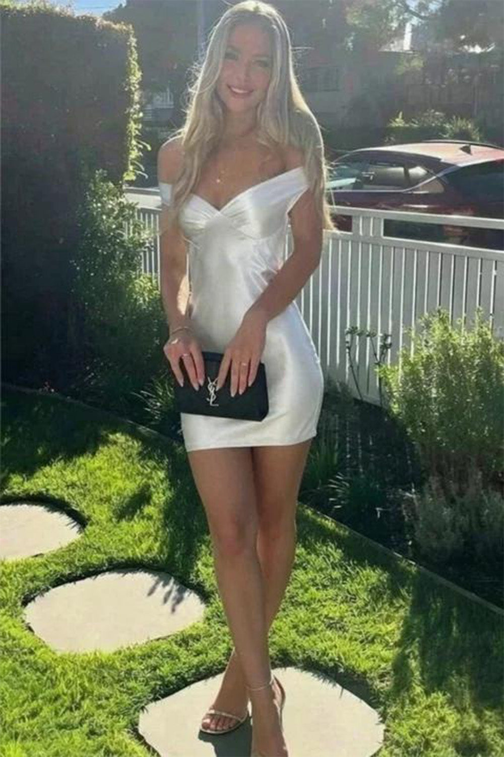 Stylish Bodycon Off the Shoulder Aqua Short Homecoming Dress