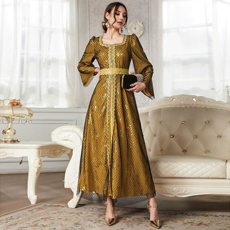 Mesh Dress Dubai Muslim Muslim Wear