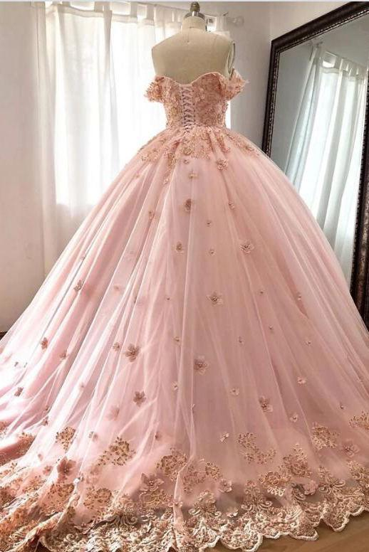 Dusty Blue Lace Quinceanera Dresses Ball Gowns Sweet 16 Dress - View 4 | VelvetHem