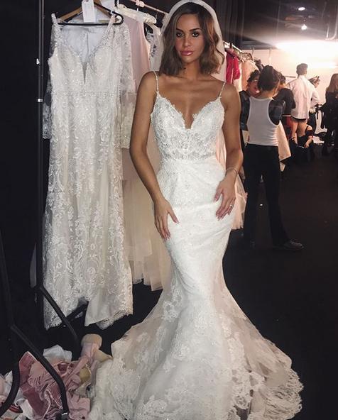 Backless Beach Wedding Dresses Lace Mermaid | Sexy Spaghetti Straps Bride Dress