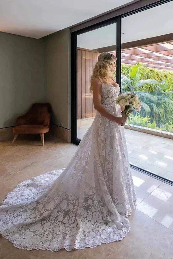 Ball Gown Lace White Wedding Dress With Detachable Long Sleeves (ZD16173)