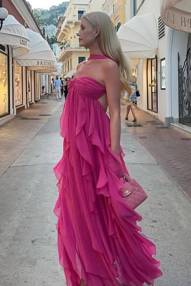 A Line Sweetheart White Long Prom Dress With Ruffles Split Front Formal Evening Gown
