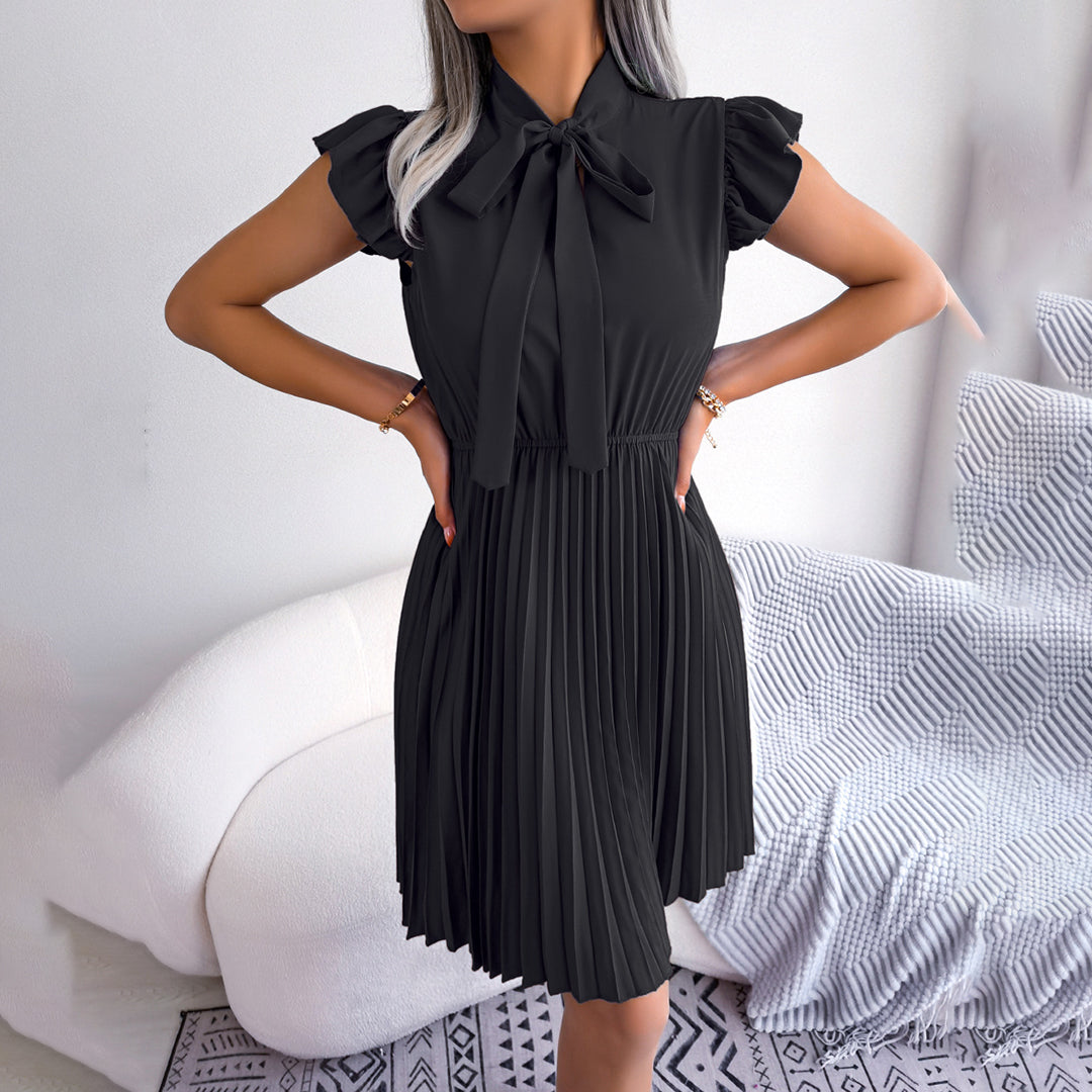 Lilian Minimalist Fashionable Pleated Dress Statement Occasion Edit
