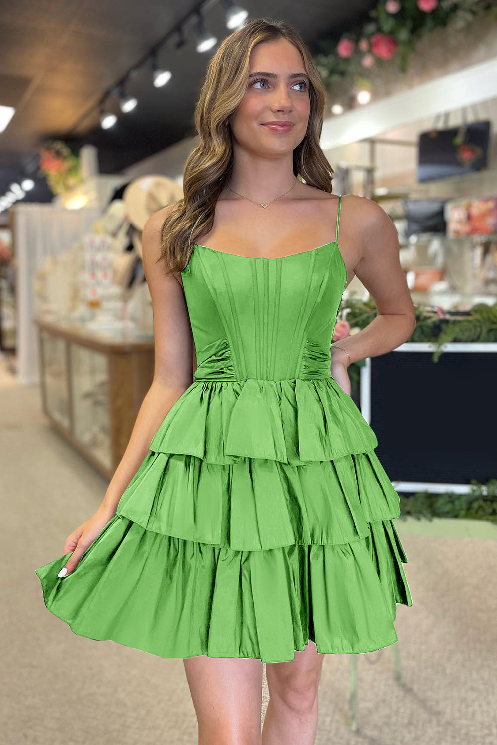 Black Homecoming Dresses Spaghetti Straps A Line Tiered Short Cocktail Dresses With Bow