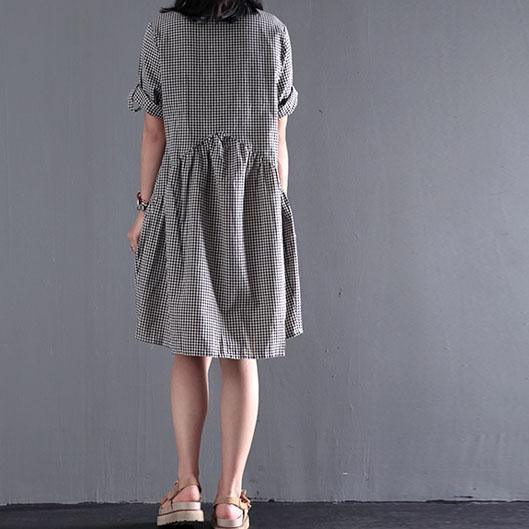 Black New cotton sundress plus size sundress casual loose summer dresses