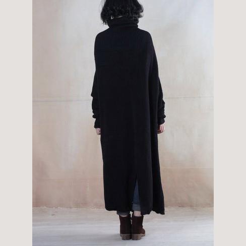 Black winter sweater dress long maxi dresses  fall