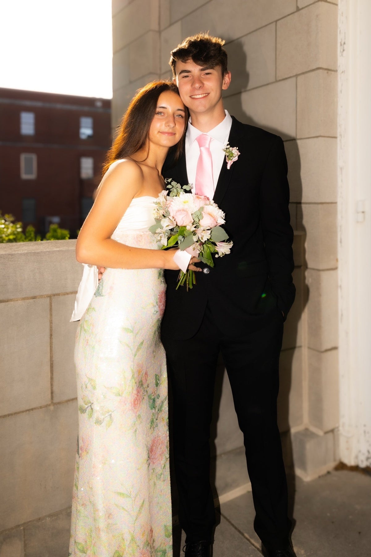 Bling Sheath Sweetheart Floral Printed Sequins Long Prom Dress