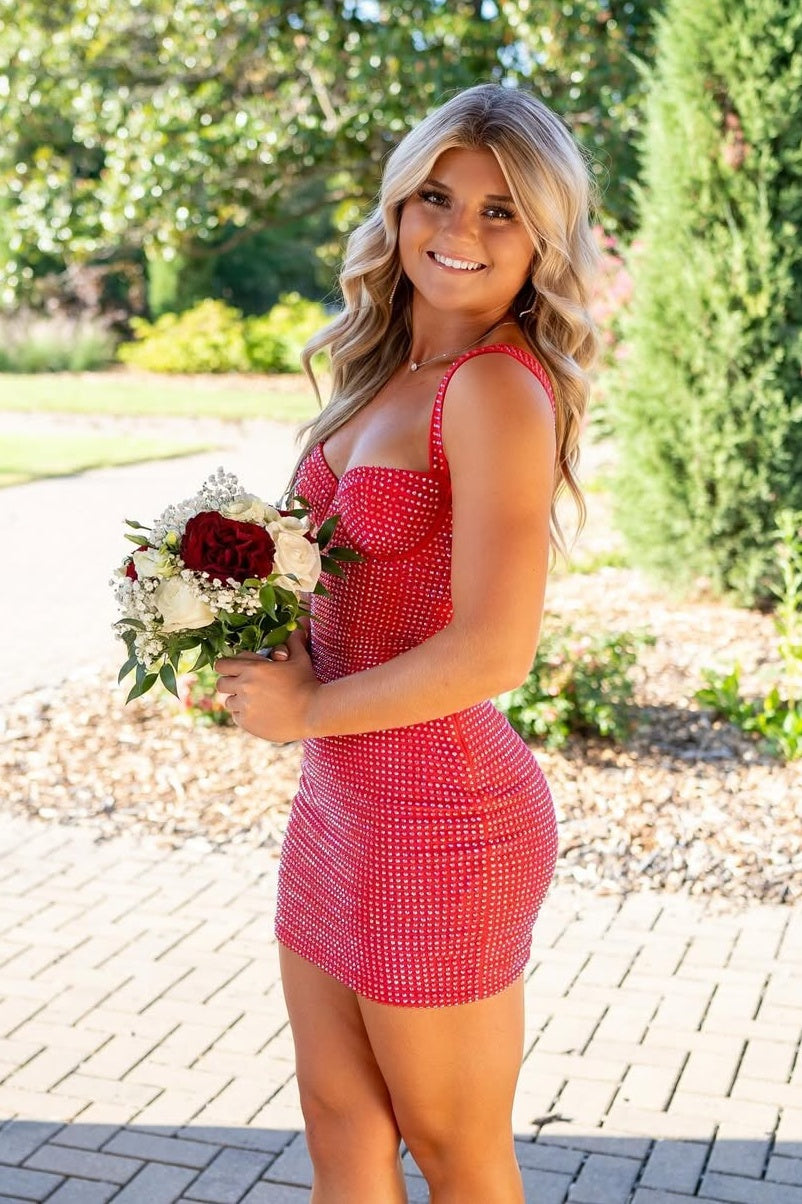 Sparkly Bodycon Sweetheart Ivory Short Homecoming Dress with Beading