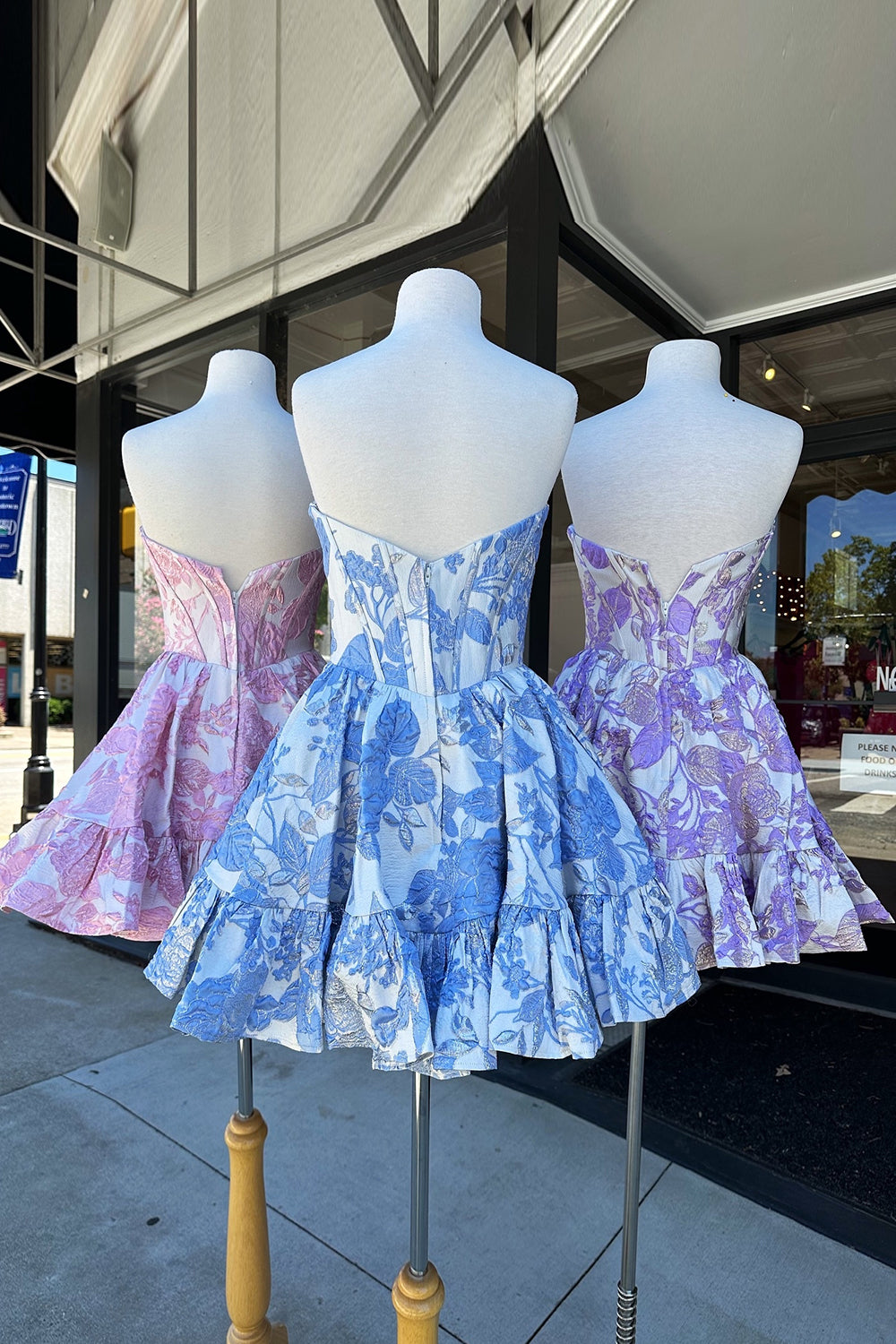 Blue Homecoming Dresses Corset A Line Short Cocktail Dresses