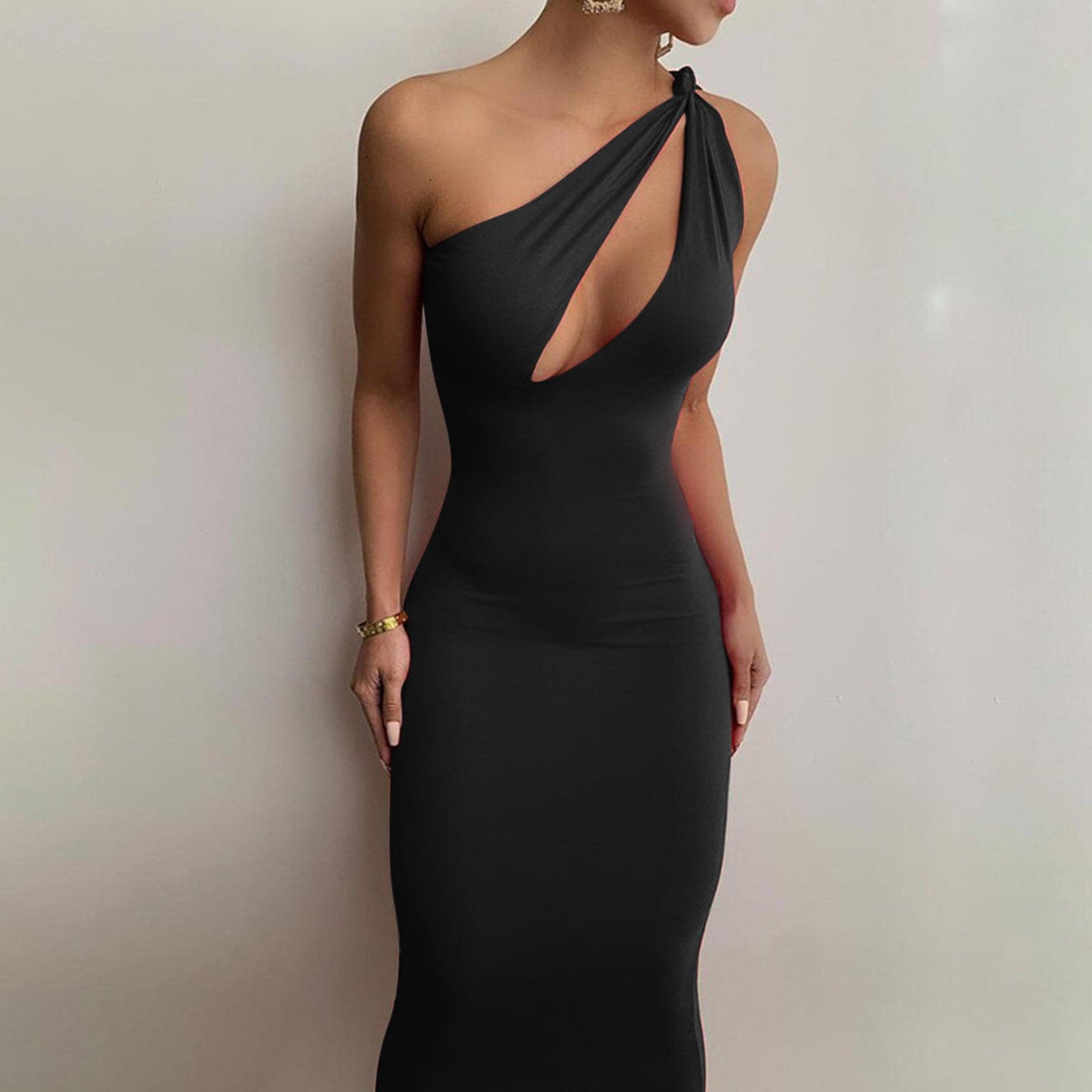 Women Summer Elegant Black Sleeveless Birthday Party Dress