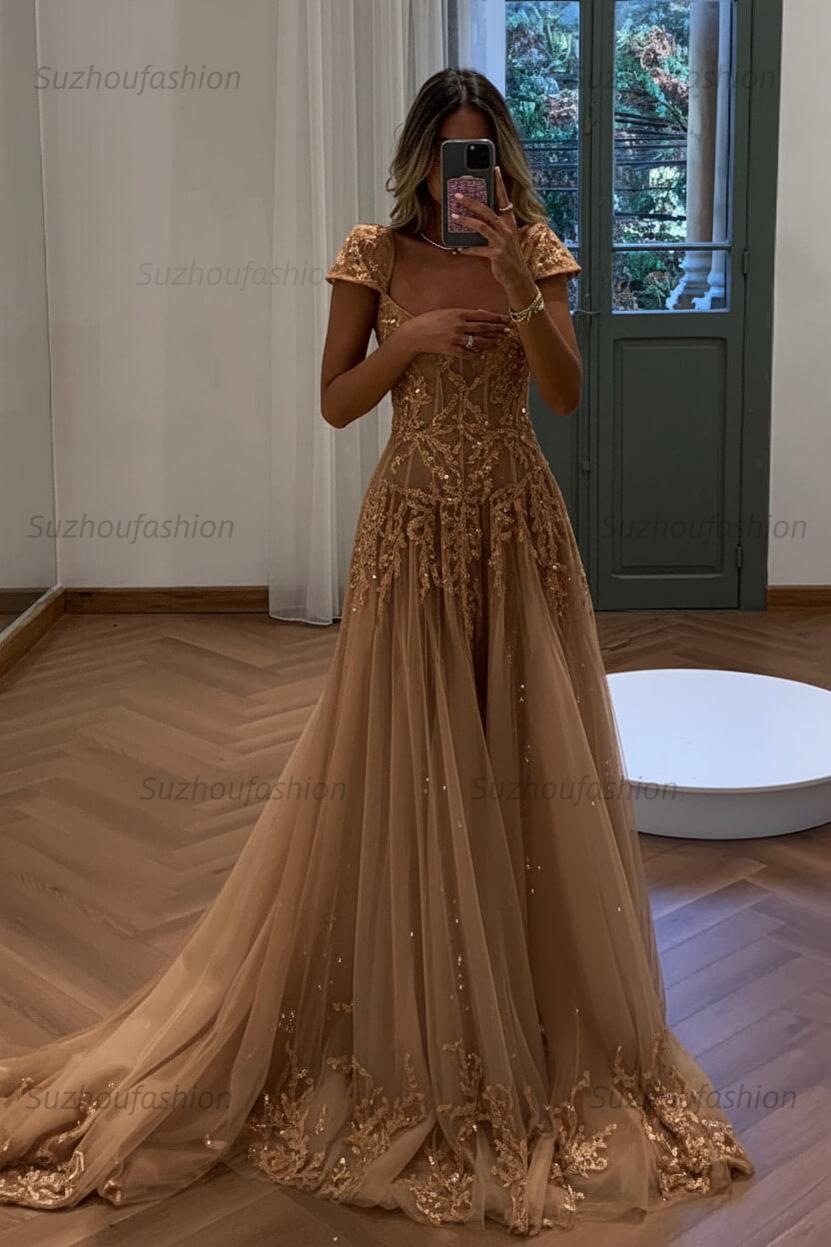 Suzhoufashion Gorgeous A Line Sweetheart Light Green Long Prom Dress With Appliques Formal Evening Gown