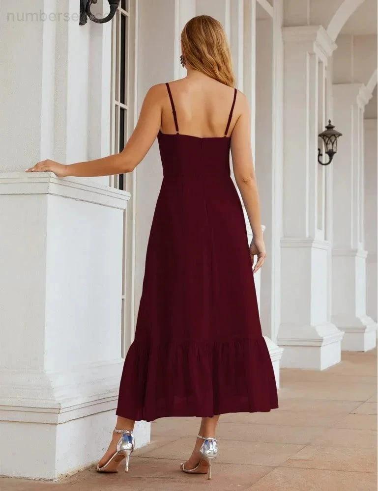 ZapDress  Spaghetti Strap Chiffon Bridesmaid Dress Ankle Length Formal A Line Cocktail Party Homecoming Dress for Juniors (ZD16949)