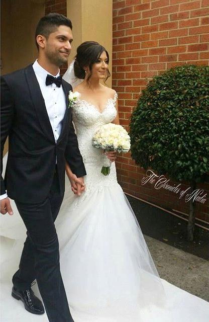 Button Mermaid mermaid Sweetheart Charming Tulle Zipper Lace Beadings Wedding Dress