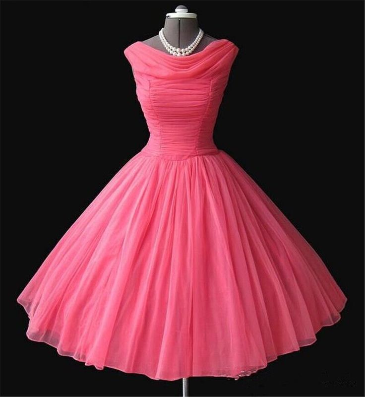 Vintage 1950's Short Tulle Knee Length Sleeveless Homecoming Dresses - View 3 | VelvetHem