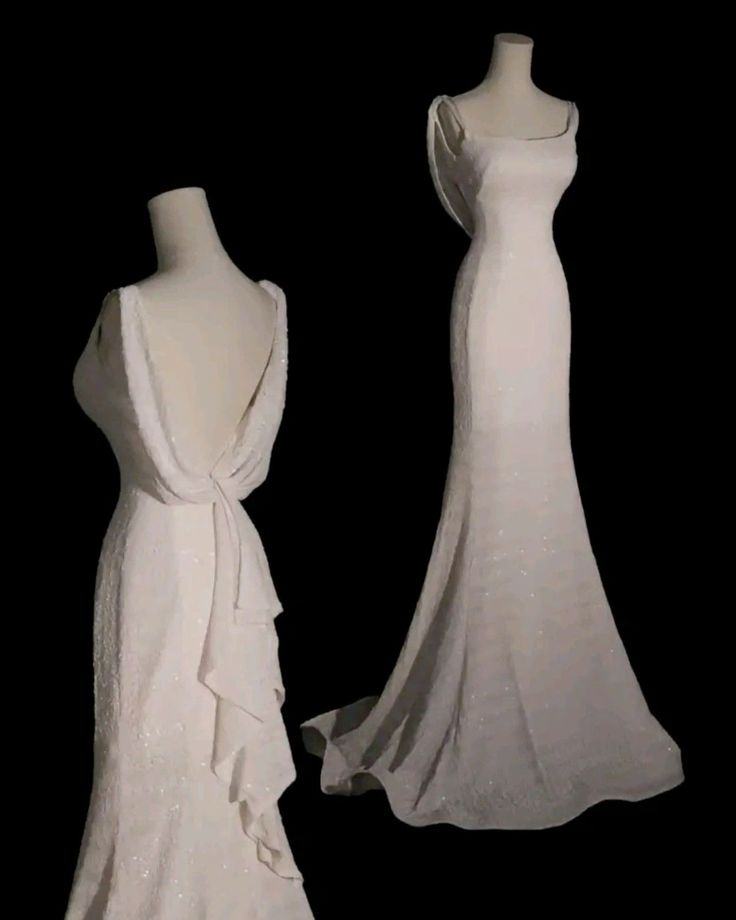 Luxury Mermaid Straps Sequin White Long Wedding Dresses Brides Gown