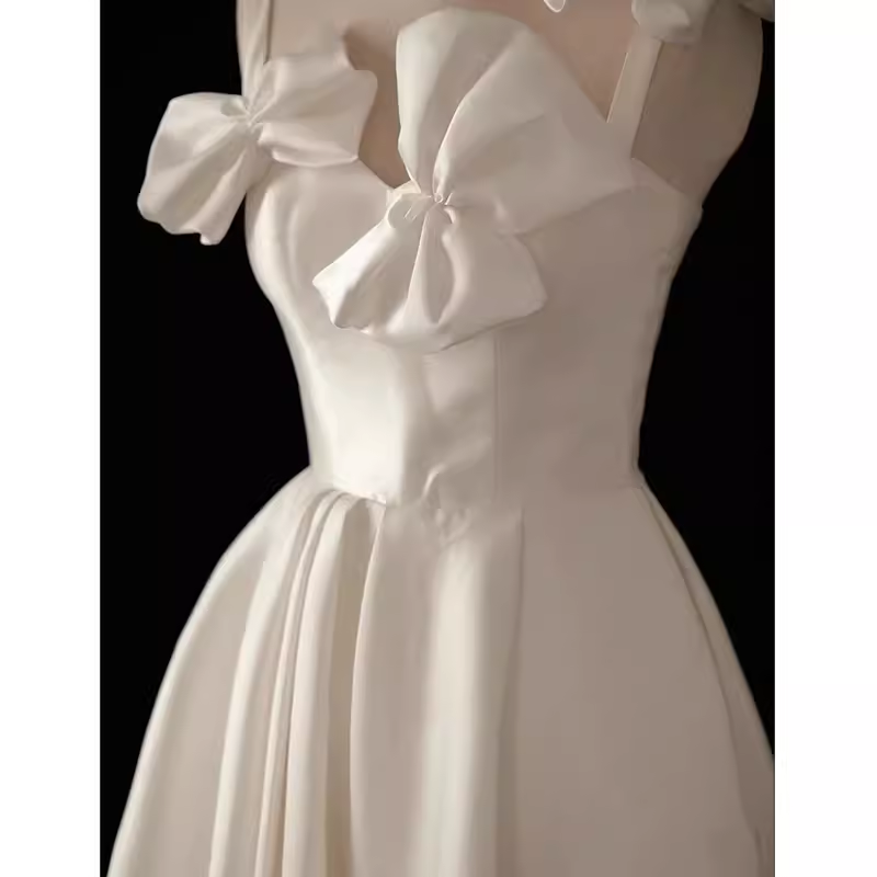 50s Vintage White Cocktail Dress Homecoming Dress With Bow Party Dress