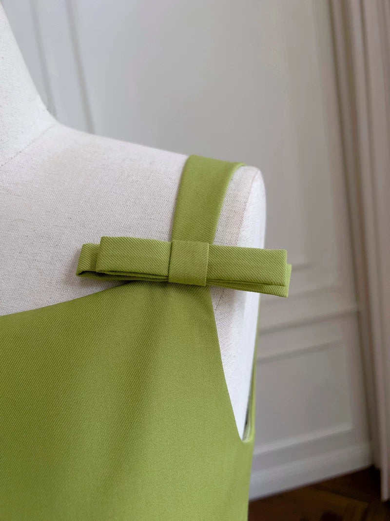 Simple A Line Straps Green Short Satin Homecoming Dresses 18th Birthday Outfit