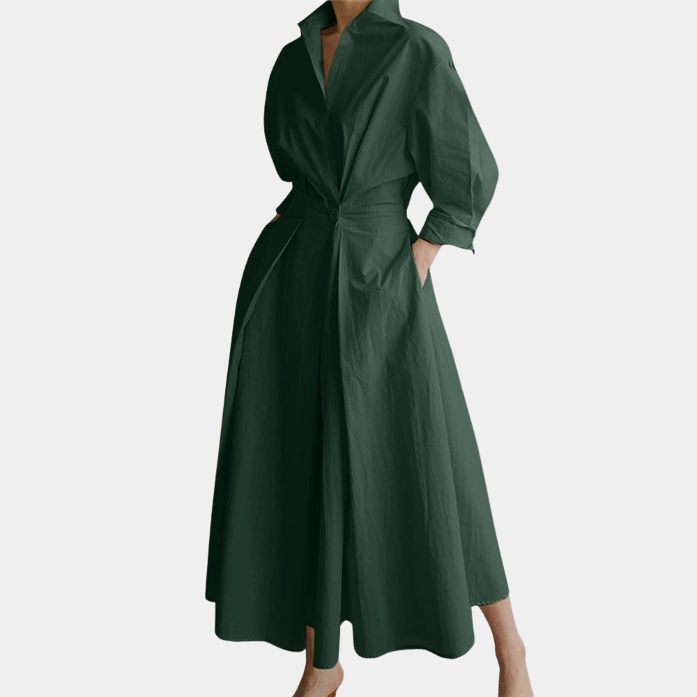 Niki Long Linen Dress for Women Modern Trendy Look