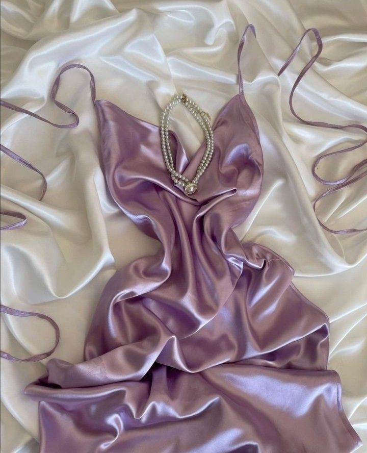 Simple A-line Spaghetti Straps Lilac Prom Dress Silk Satin Prom Dresses