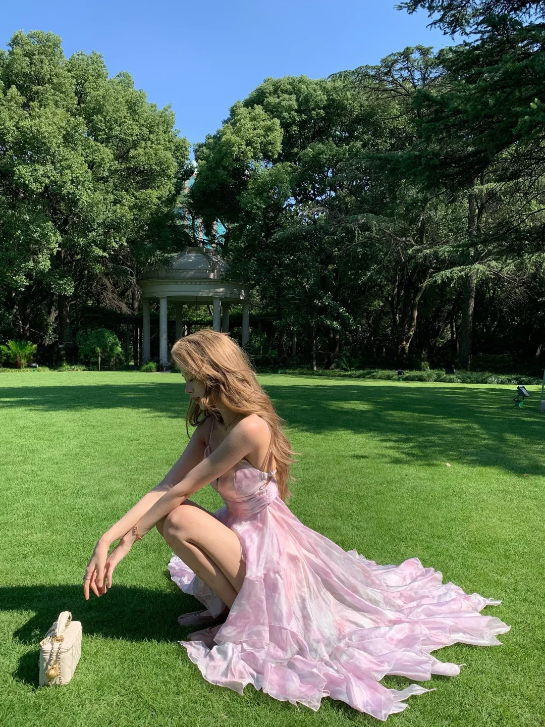 Pretty A Line Spaghetti Straps Chiffon Long Prom Dresses Formal Dress - View 2 | VelvetHem