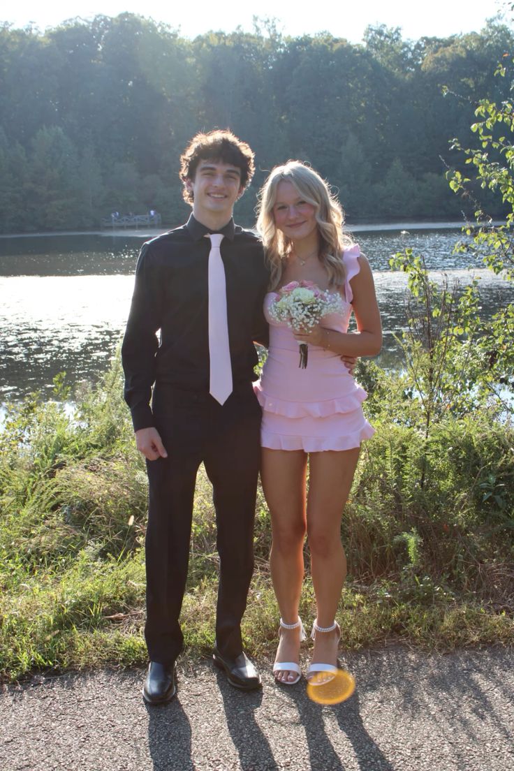 Pink Mermaid Spaghetti Straps Satin Chiffon Ruffles Short Homecoming Dress 19th Birthday Outfits - View 2 | VelvetHem