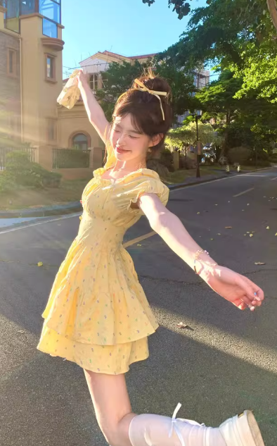 Elegant and Cute Princess Dress, Summer Short Dress