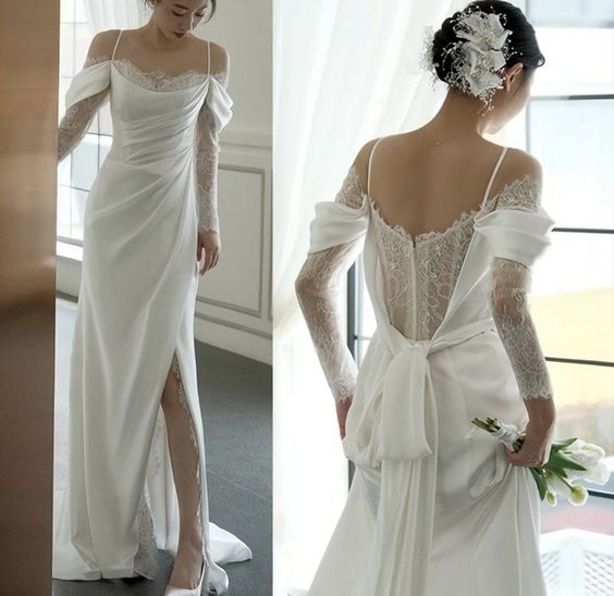 Fairytale Mermaid Wedding Dresses White Off The Shoulder Wedding Dress