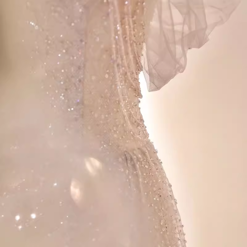 Vintage Mermaid Straps Pink Tulle Long Prom Dress