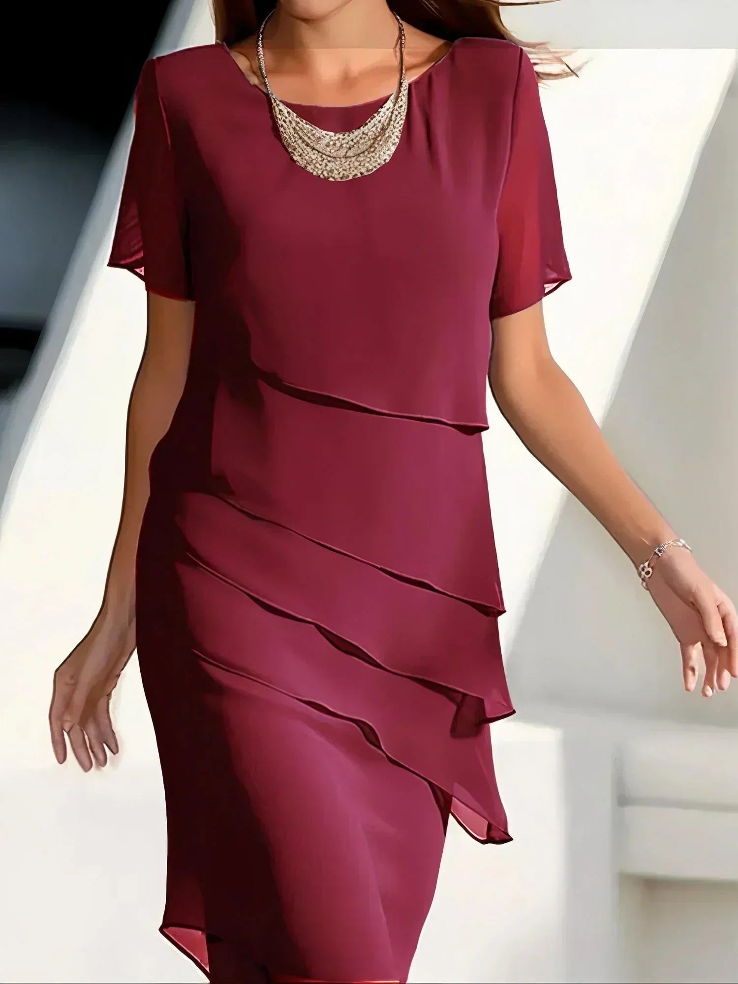 Paloma Elevated Chiffon Cocktail Dress Occasion Wear