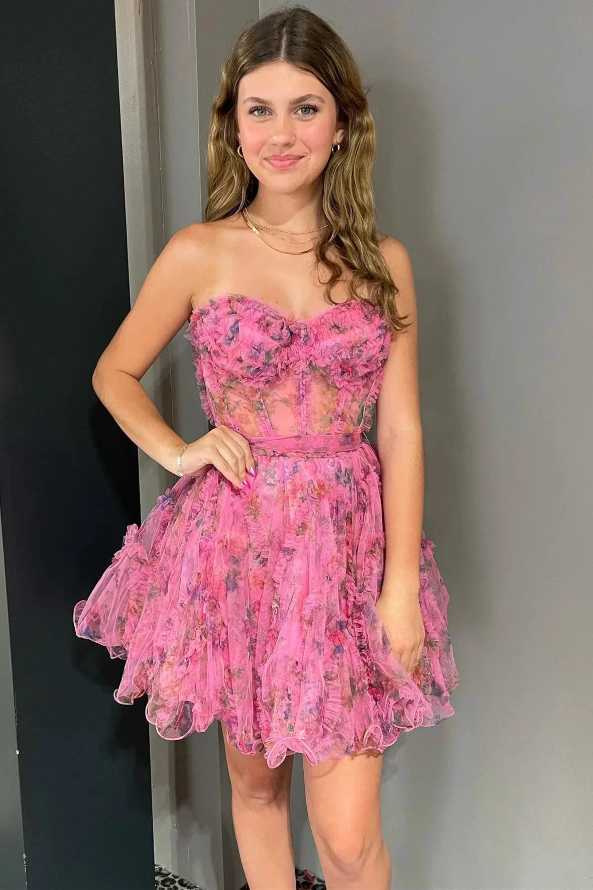 Strapless Ruffles A-line Homecoming Dress (ZD11854) - VelvetHem