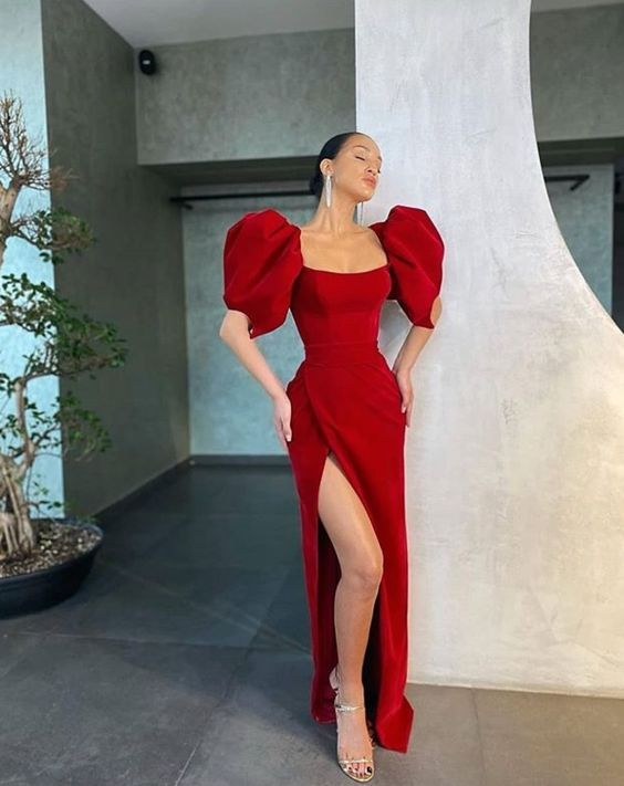 Long Red Prom Dresses, Formal Evening Dress Y4116 - VelvetHem