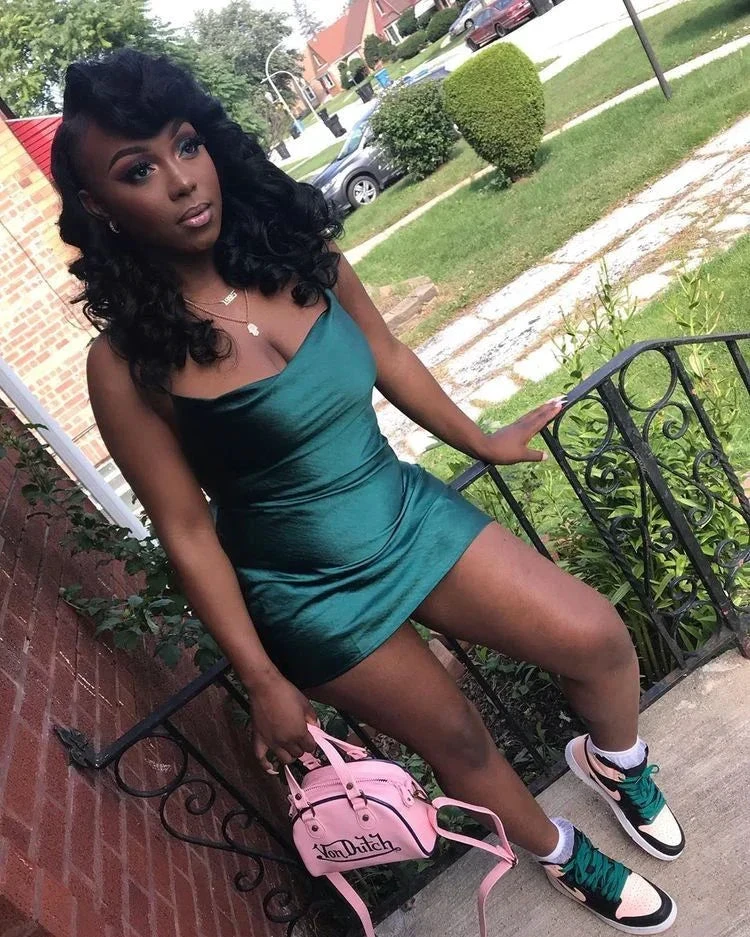Green Sleeveless Short Homecoming Dress Graduation Dress Y2104 by simplepromdress