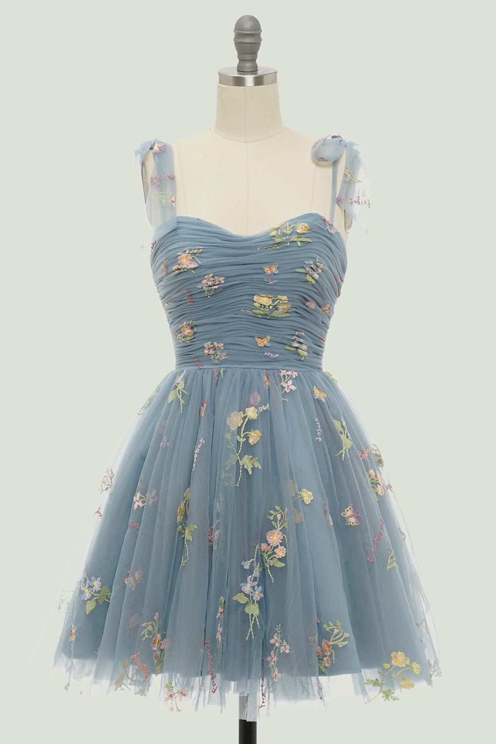 Champagne Homecoming Dresses A-Line Embroidery Short Cocktail Dresses